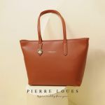 Γυναικεία Τσάντα Ώμου Shopper Pierre Loues 914-62 Καφέ | Ασφαλές Φερμουάρ & Ιμάντες Microfiber | Απόλυτη Οργάνωση & Στυλ
