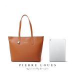 Γυναικεία Τσάντα Ώμου Shopper Pierre Loues 914-62 Καφέ | Ασφαλές Φερμουάρ & Ιμάντες Microfiber | Απόλυτη Οργάνωση & Στυλ
