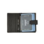 Δερμάτινη Καρτοθήκη Daston 042 Μαύρο με RFID Προστασία