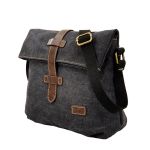Τσάντα Ώμου Rolltop RCM 17319 Μαύρο – Καμβάς, Πρακτική & Μοντέρνα