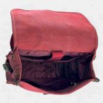 Σακίδιο Πλάτης RCM 17546 Μπορντό Canvas Cotton Washed με Μεταλλικές Λεπτομέρειες