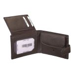 Δερμάτινο Ανδρικό Πορτοφόλι RCM N37 Καφέ – με RFID Προστασία & Εξωτερικό Κούμπωμα