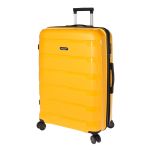 Βαλίτσα Μεγάλη 76x50x31 SEAGUL SG180-L Κίτρινο – Πολυπροπυλένιο – Ιδανική για έως 23kg+ Αεροδρομίου – Επέκταση & 4 Διπλά Ροδάκια