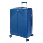 Μεγάλη Βαλίτσα 75x50x33/37 STELXIS ST555-L Μπλε | Σκληρή & Άθραυστη με 4 Ρόδες | Aποσκευή Αεροπλάνου για 23 Κιλά+