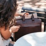 Δερμάτινη Επαγγελματική Τσάντα Chesterfield Levanto  C40.109101 Καφέ για Laptop 14