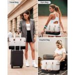 Σετ Σάκος Ταξιδιού & Γυμναστηρίου 35L Lovevook UB3171 Μπεζ/Μαύρο | Καμπίνας | Αδιάβροχο, Ελαφρύ με Θήκη Παπουτσιών