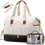 Σετ Σάκος Ταξιδιού & Γυμναστηρίου 35L Lovevook UB3171 Μπεζ/Μαύρο | Καμπίνας | Αδιάβροχο, Ελαφρύ με Θήκη Παπουτσιών