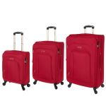 Σετ Βαλίτσες Τριάδα (S, M, L) Diplomat ZC444 SET3 Κόκκινο – Επεκτάσιμες | Υφασμάτινες – Ελαφριές & Ανθεκτικές