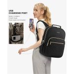 Γυναικείο Σακίδιο Casual Lovevook WB1533 Μαύρο 24L | Κομψό & Εργονομικό Backpack με Θύρα USB | Laptop & iPad