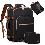 Σετ Ταξιδιωτικό Σακίδιο LOVEVOOK WB2029 Black/Leopard – 40L με Νεσεσέρ & Θήκη Παπουτσιών – Ιδανικό και ως Χειραποσκευή