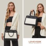 Γυναικεία Τσάντα Χιαστί & Χειρός Lovevook WB2166 Μαύρο/Μπεζ | Έξυπνη Οργάνωση 4-σε-1 | 4 Τρόποι Μεταφοράς