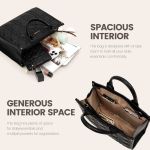 Γυναικείο Σετ Τσάντας Καπιτονέ Lovevook WB3210 Χειρός & Χιαστί Μαύρο | Quilted Design με Χρυσές Λεπτομέρειες