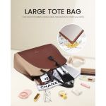 Γυναικεία Τσάντα Ώμου Tote Lovevook WB3290 Μπεζ/Καφέ 20L | Καθημερινή Τσάντα για Πόλη & Γραφείο