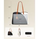 Γυναικεία Τσάντα Ώμου Tote Lovevook WB3290 Μαύρο/Μπεζ 20L | Καθημερινή Τσάντα για Πόλη & Γραφείο