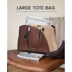 Γυναικεία Τσάντα Ώμου Tote Lovevook WB3290 Μπεζ/Καφέ 20L | Καθημερινή Τσάντα για Πόλη & Γραφείο