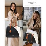 Γυναικεία Τσάντα Ώμου Tote Lovevook WB3290 Μαύρο/Μπεζ 20L | Καθημερινή Τσάντα για Πόλη & Γραφείο