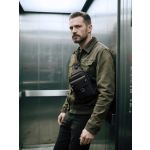 Ανδρικό Δερμάτινο Τσαντάκι Χιαστί Bull Captain XB 096 Μαύρο | Λειτουργικότητα & Στυλ & 2 Κεντρικές Θήκες